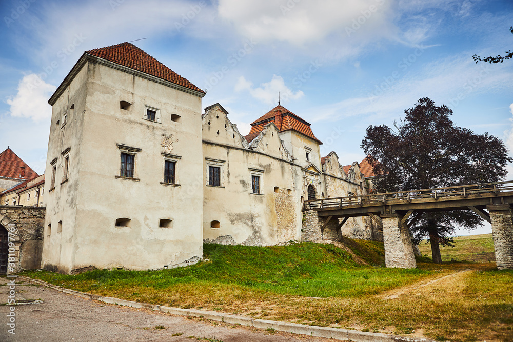 Ancient Svirzh castle in Lviv region, Ukraine