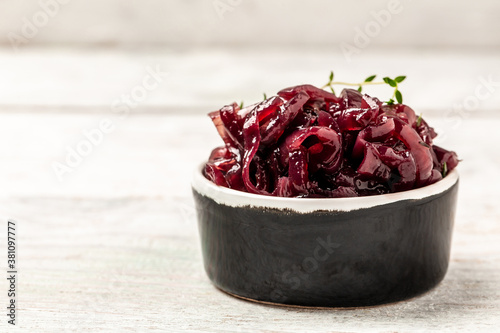 Konstfotografi Red onion marmalade jam confiture in jar
