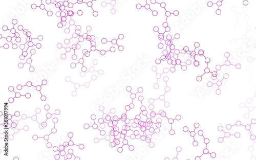 Light Pink vector background with forms of artificial intelligence. © smaria2015