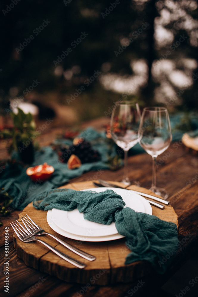 Wedding table decoration boho style