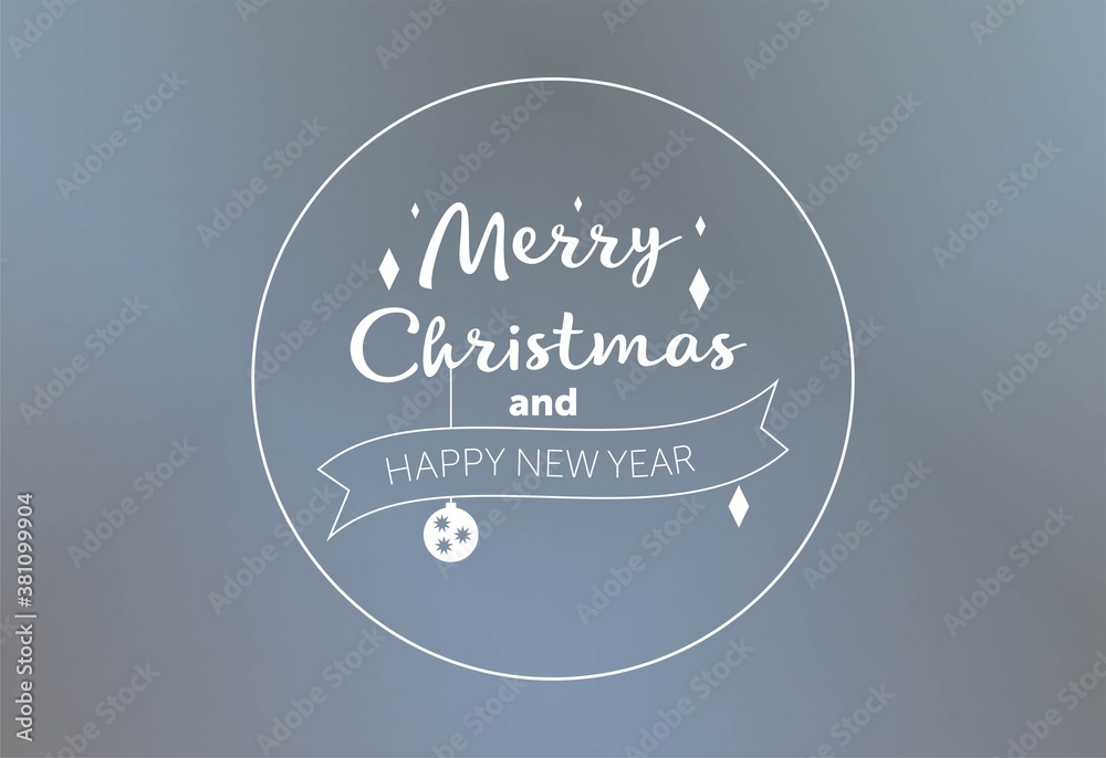 Obraz premium Christmas greeting card. Merry Christmas and happy new year