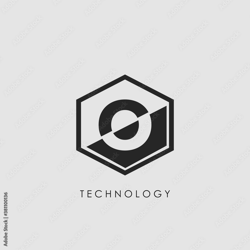 O Letter Hexagon Geometrical Techno Logo. Monogram Hexagon Geometric outline letter logo icon for science technology O Letter Hexagon Geometrical Techno Logo. Monogram Hexagon Geometric outline letter logo icon for science technology
