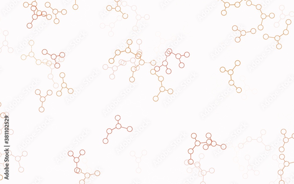 Light Red vector template with artificial intelligence structure.