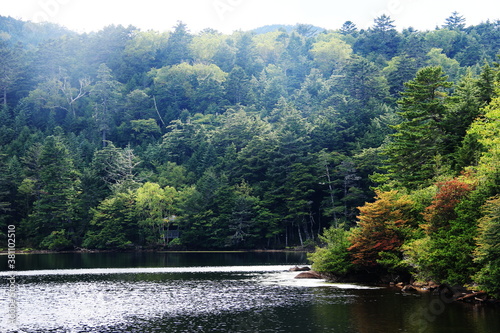 初秋の北八ヶ岳　白駒池がある風景