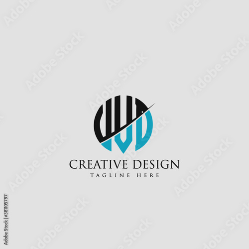 VVD Letter Logo Design Cross Monogram Icon.
 photo