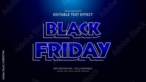 black friday font style effect . editable 3d graphic text style.