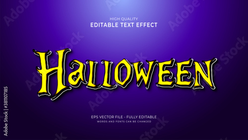 halloween text effect, editable display font style effect.