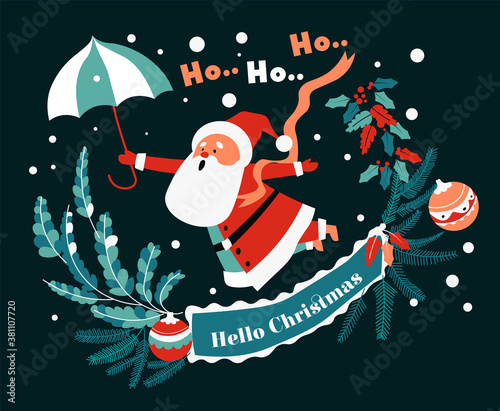Merry christmas and new year celebration, Santa Claus