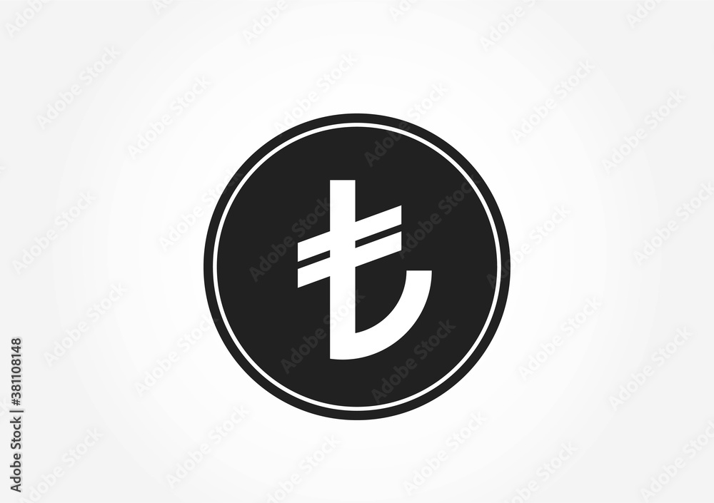 turkish lira coin icon. isolated vector money symbol. simple style finances element turkish lira coin icon. isolated vector money symbol. simple style finances element