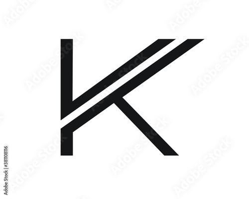 k creative initial logo letters and logo designs