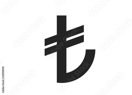 Turkish lira sign. currency symbol, simple style financial web design element