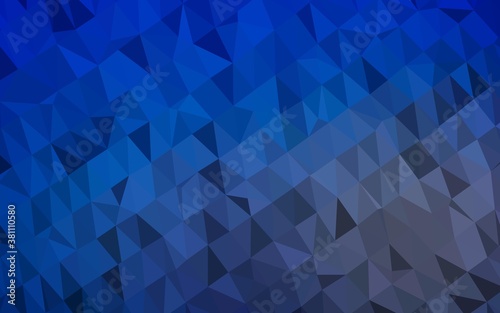 Dark BLUE vector polygonal background. A sample with polygonal shapes. Brand new design for your business.