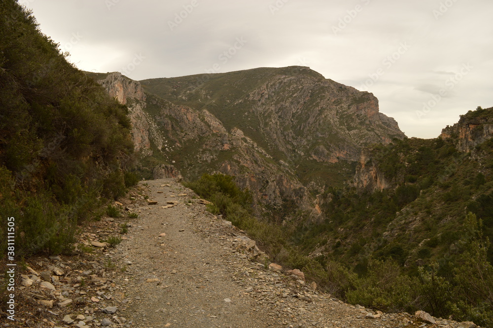 Hiking on the beautiful paths in the Sierra Nevada Mountains in Southern Spain Hiking on the beautiful paths in the Sierra Nevada Mountains in Southern Spain