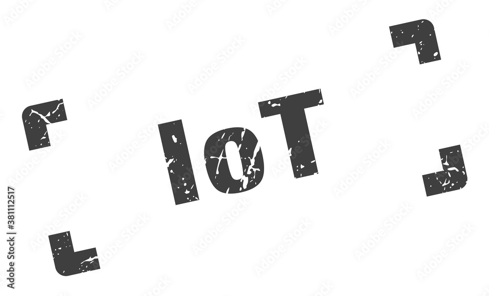 iot stamp. square grunge sign isolated on white background iot stamp. square grunge sign isolated on white background