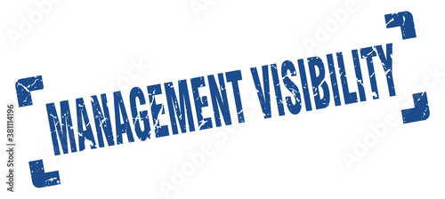 management visibility stamp. square grunge sign isolated on white background