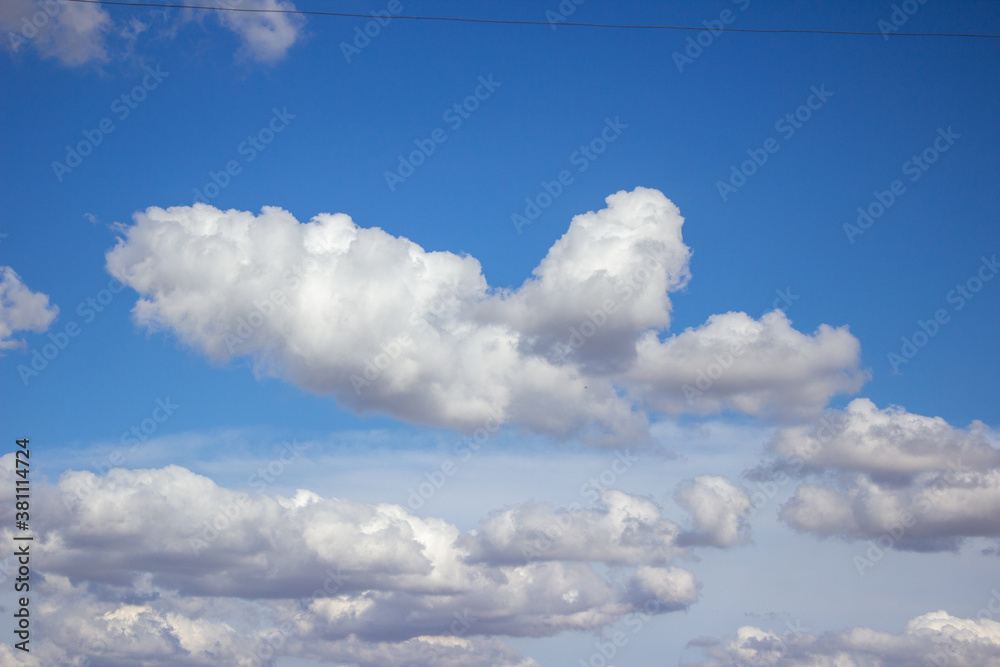 white clouds on a blue sky white clouds on a blue sky