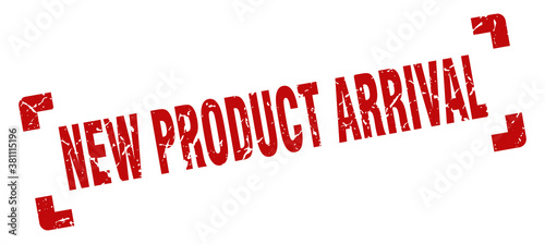 new product arrival stamp. square grunge sign isolated on white background