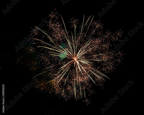 fireworks in the night sky