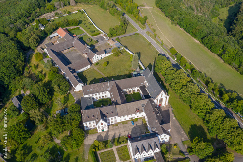 Aerial view of the Abbey Mariawald  Eifel Germany photo