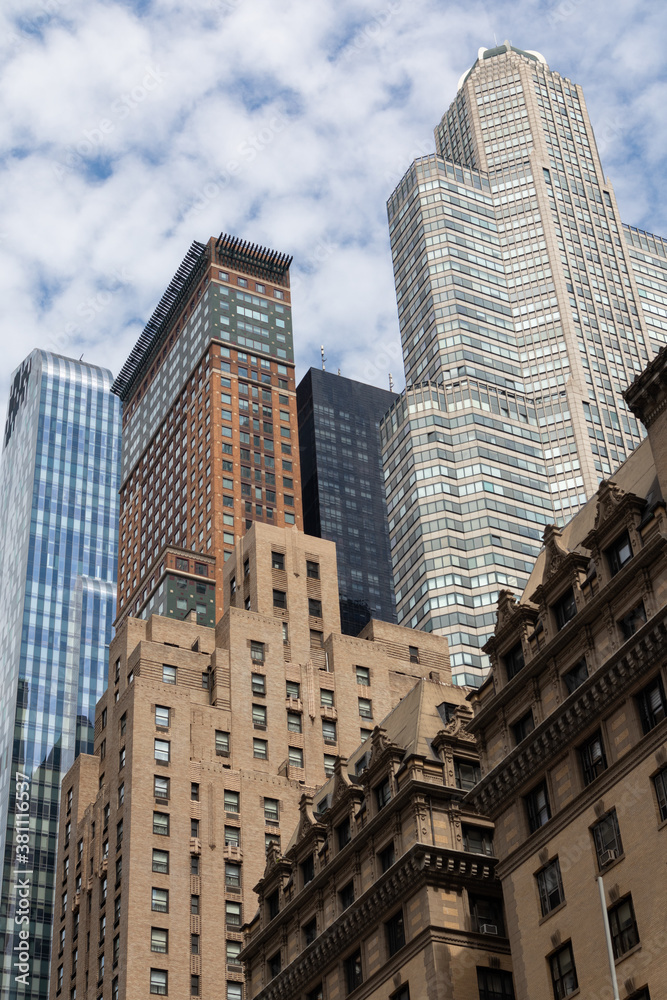 Variety of Old and New Buildings and Skyscrapers in Midtown Manhattan of New York City Variety of Old and New Buildings and Skyscrapers in Midtown Manhattan of New York City