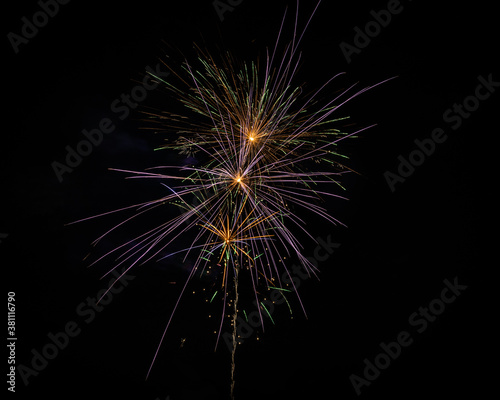 fireworks in the night sky