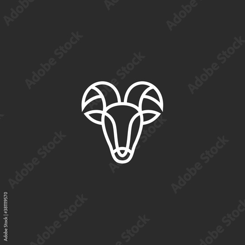 abstract goat logo. goat icon