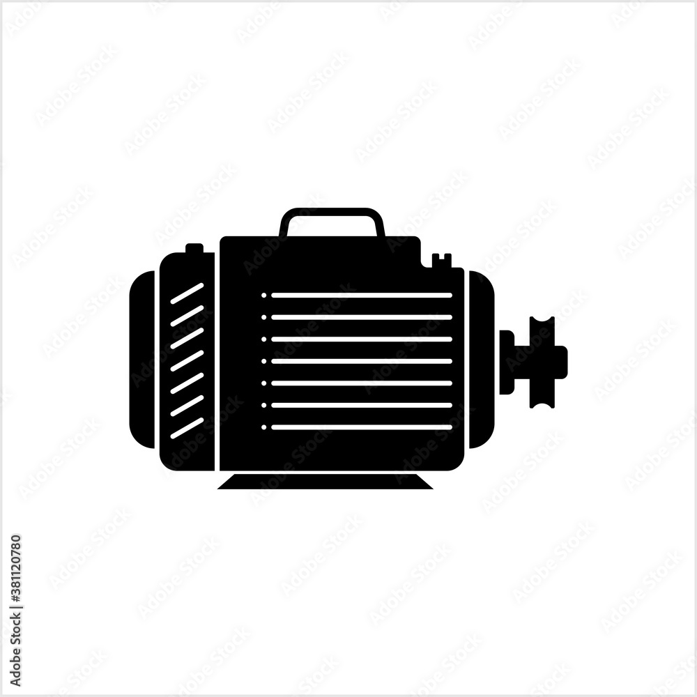 Electric Motor Icon, Electrical Energy To Mechanical Energy Convertor Device Electric Motor Icon, Electrical Energy To Mechanical Energy Convertor Device