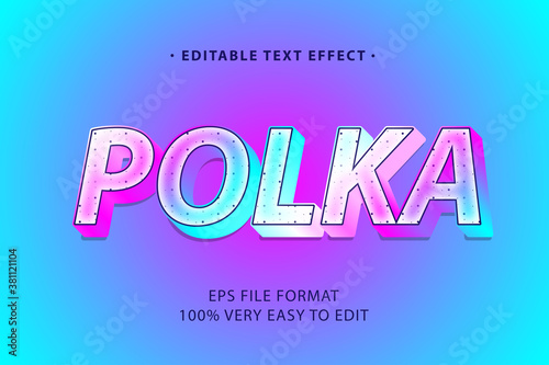 Candy polka text effect, editable text