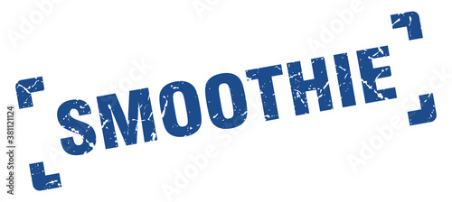 smoothie stamp. square grunge sign isolated on white background