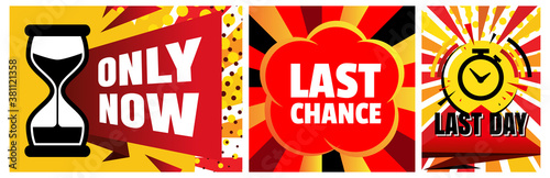 Last Minute Promotion and Discount Sign with Offer Clock