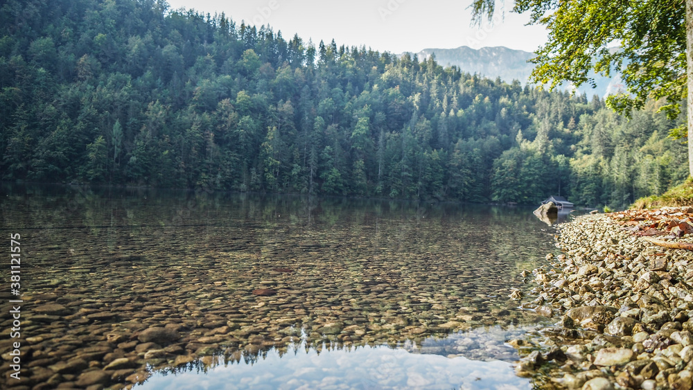 Obraz premium Salzkammergut is an Austrian region of lakes and Alpine ranges near Salzburg.