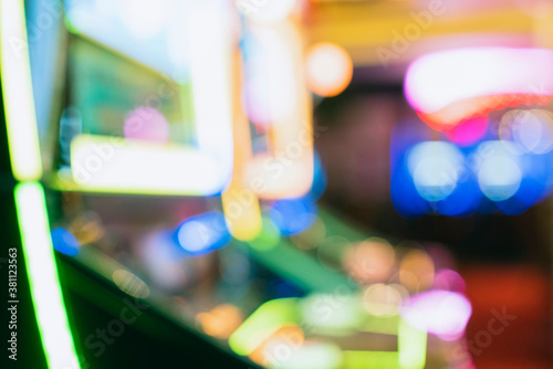abstract blur image background of slot machine casino club