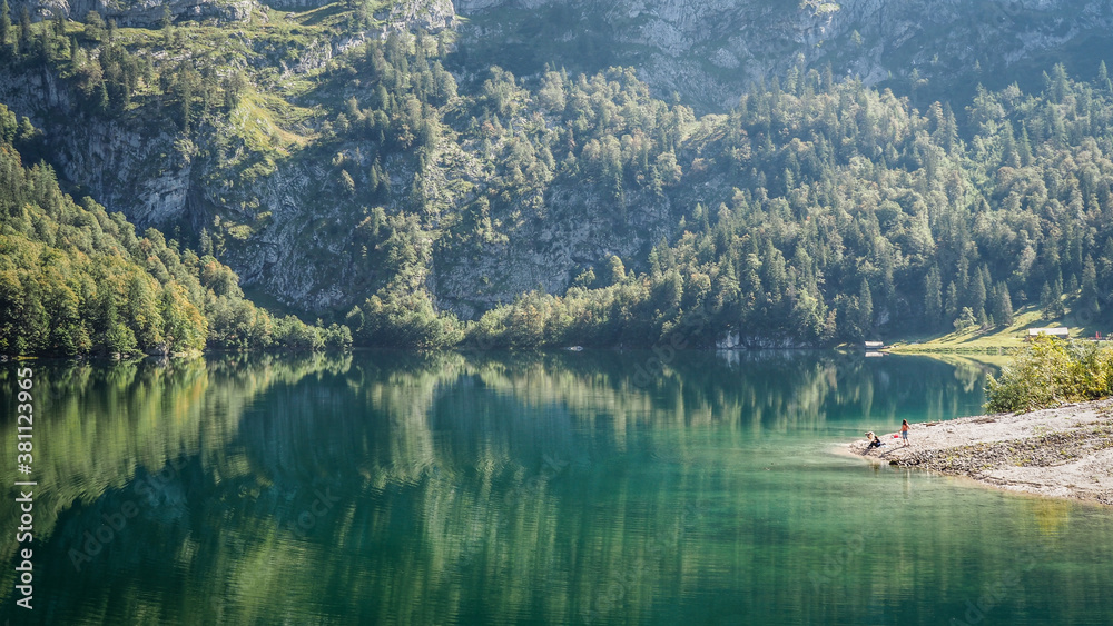 Obraz premium Salzkammergut is an Austrian region of lakes and Alpine ranges near Salzburg.