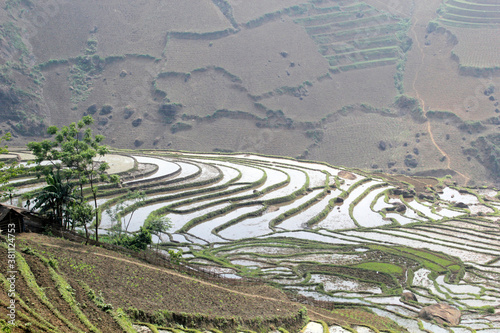 Laocai Vietnam April 18 2015 Vietnam Paddy fields, terraced culture, Sapa, Vietnam