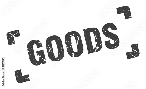 goods stamp. square grunge sign isolated on white background