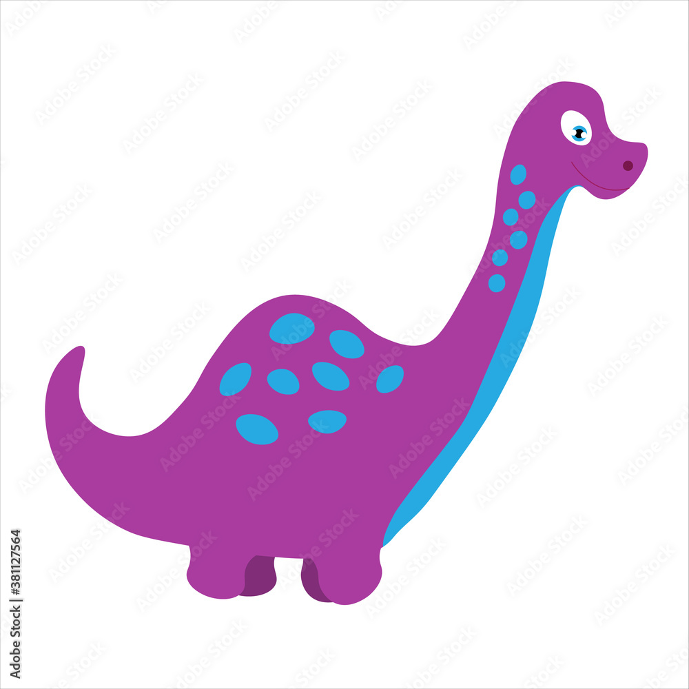 Cute hand-drawn dinosaurs for baby and children fabric, textiles, Wallpapers and products, vector illustration