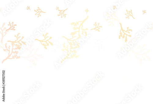 Light Orange vector abstract design with sakura.