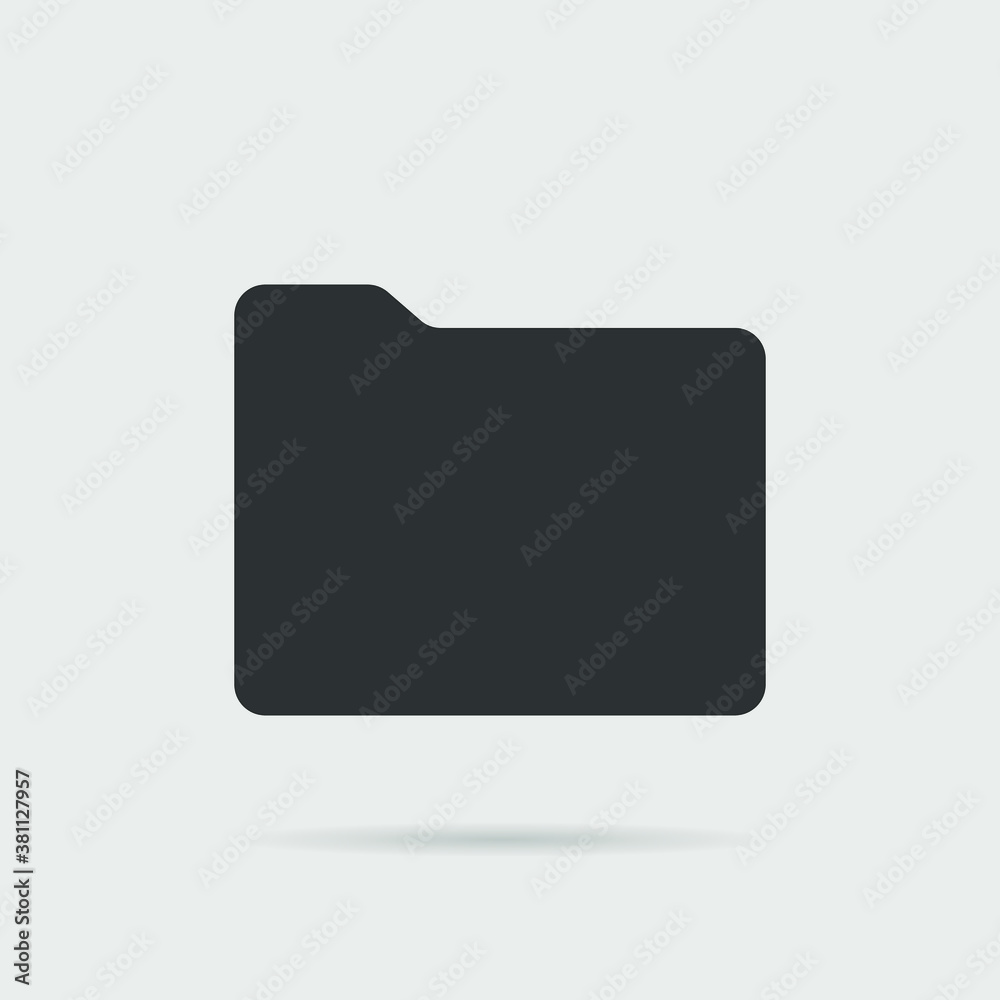 Vector folder icon on light background Vector folder icon on light background
