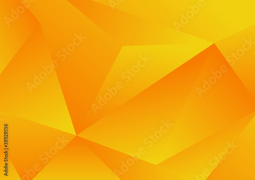Abstract yellow geometric low polygon background and texture