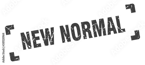 new normal stamp. square grunge sign isolated on white background