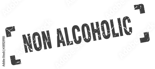 non alcoholic stamp. square grunge sign isolated on white background