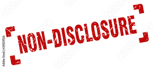 non-disclosure stamp. square grunge sign isolated on white background