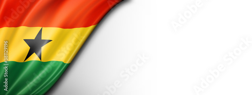 Ghanaian Flag flag isolated on white banner