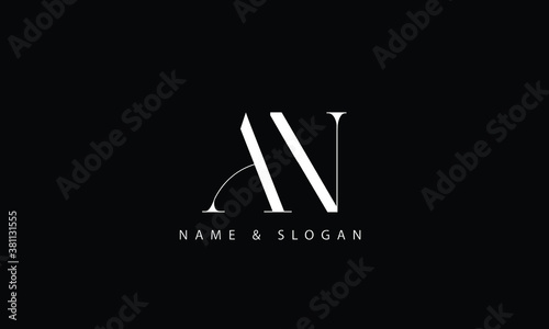 AN, NA, A, N abstract letters logo monogram