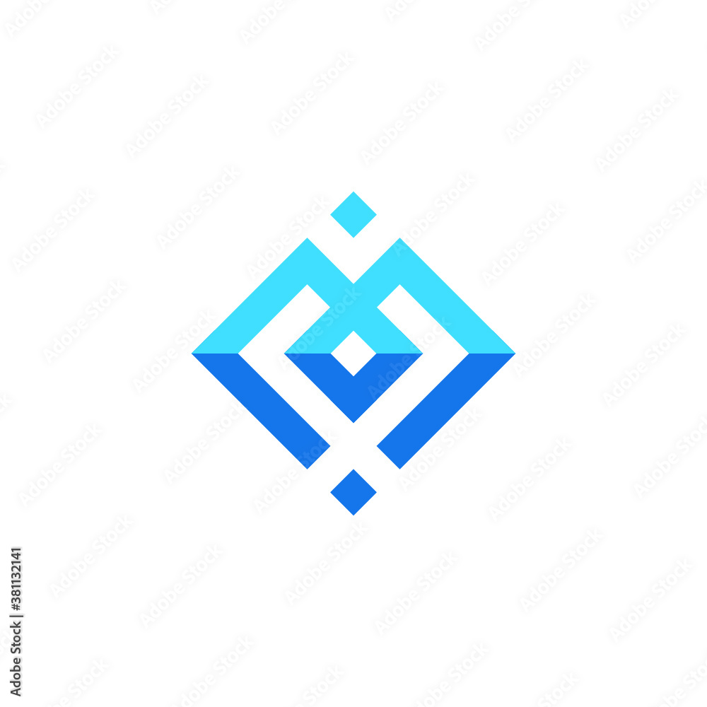 Obraz premium M logo vector icon illustrations