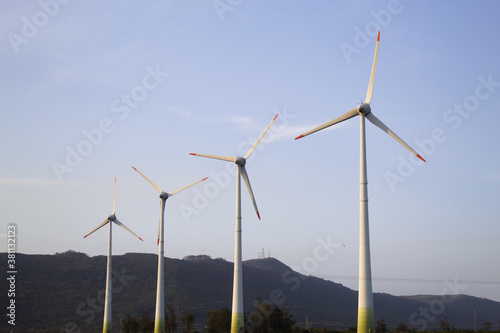 Wind turbines in a wind farm in Brazil