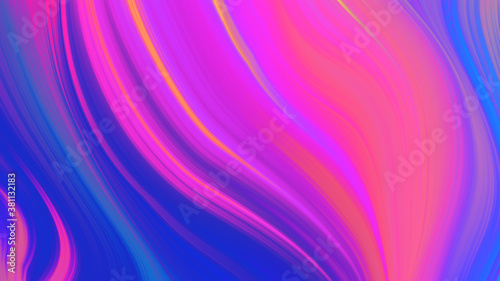 Abstract pink blue gradient wave background. Neon light curved lines and geometric shape with colorful graphic design.