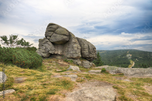 Trzy Swinki or Svinske kameny (in Polish and Czech) is a large granite rocks, on the border between Poland and the Czech Republic. photo