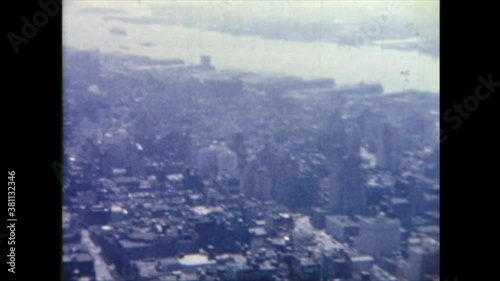 US / Newyork - 1963: View from skyscraper Part1	Amateur film clip from the 1960's. 
