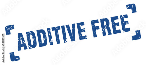 additive free stamp. square grunge sign isolated on white background